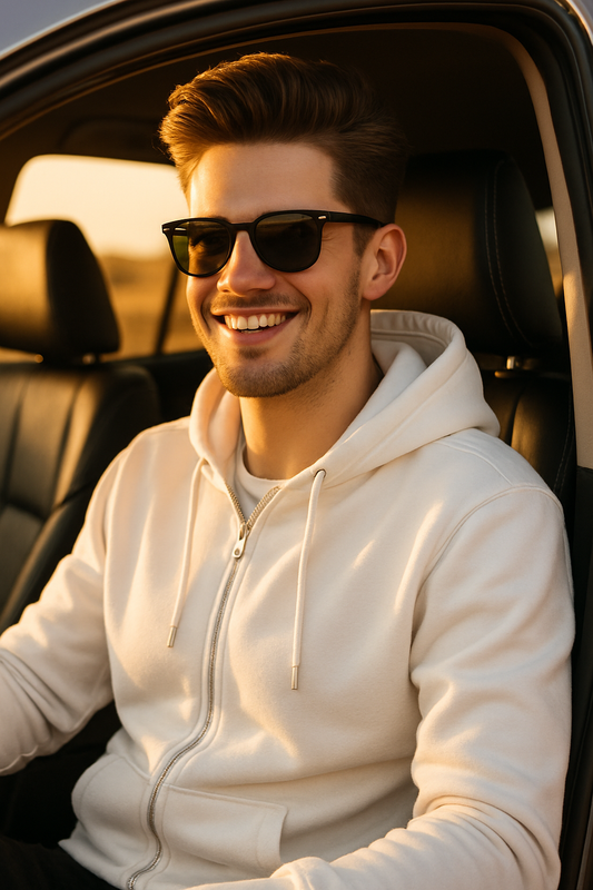 Unisex Heavyweight Zip Hoodie Luxury - Premium White