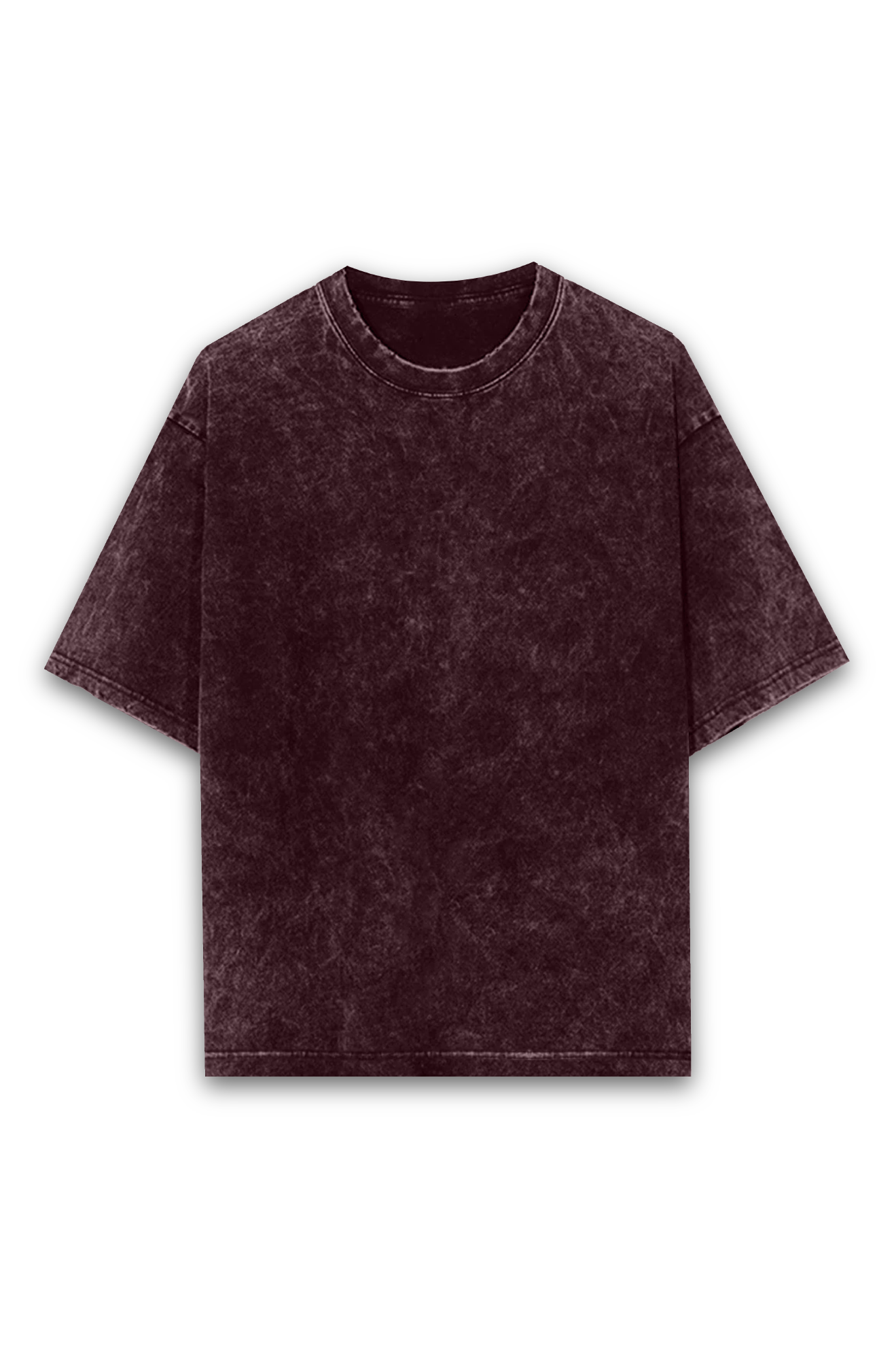 Unisex Acid Wash Oversized Classic T-Shirt Maroon